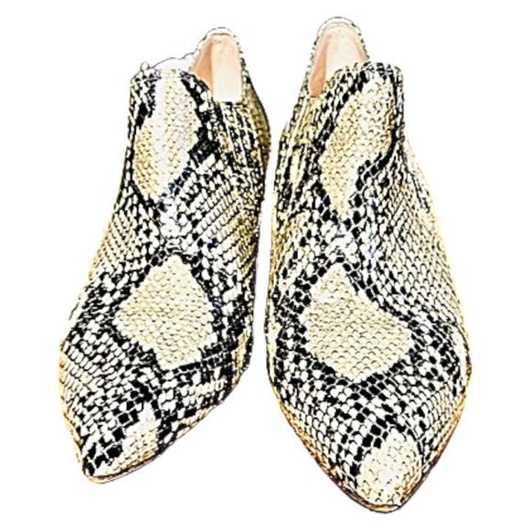 Inez Marisol 90: Natural Snake Emboss Booties Sz 9.5 - Picture 3 of 7